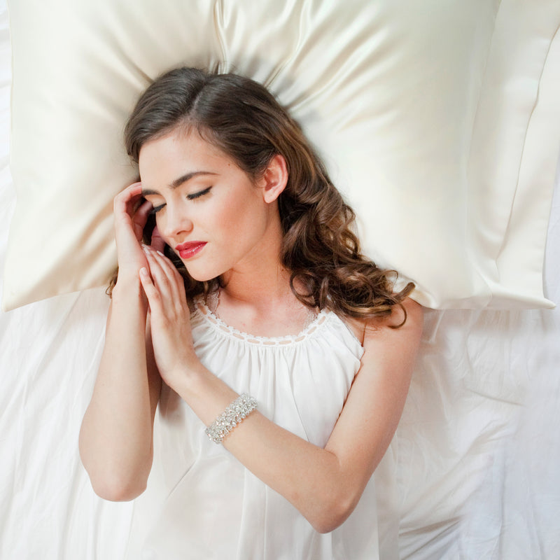 satin pillowcase for hair, ivory satin pillowcase, champagne satin pillowcase, Pour Me Some Bubbly Satin Pillowcases 