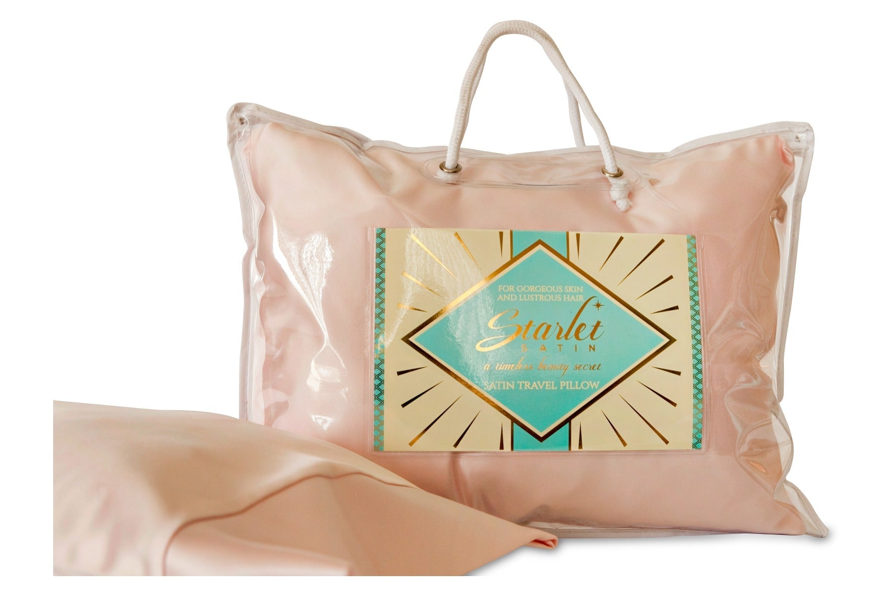 Satin Travel Pillow She s a Pistol Pink Starlet Satin